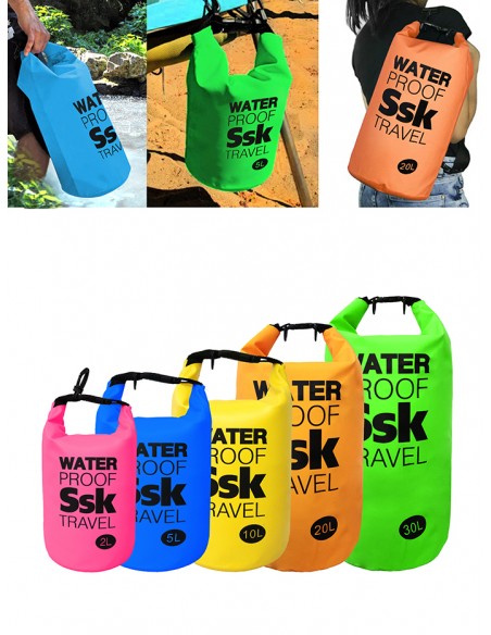 Waterproof bag/backpack waterproof | Ideal for Trekking, Fishing, Navigation, Climbing, Surfing, Paddle Surfing... (Orange 2 L)