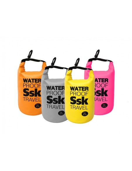 Waterproof bag/backpack waterproof | Ideal for Trekking, Fishing, Navigation, Climbing, Surfing, Paddle Surfing... (Orange 2 L)
