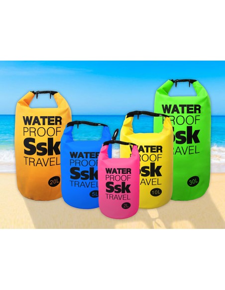 Waterproof bag/backpack waterproof | Ideal for Trekking, Fishing, Navigation, Climbing, Surfing, Paddle Surfing... (Orange 2 L)