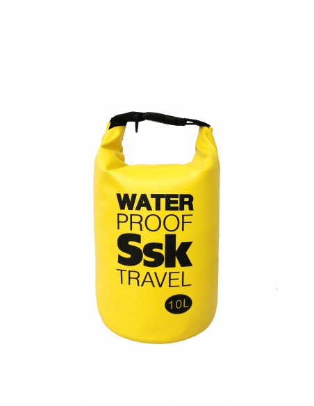 Bolsa/Mochila agua estanca Waterproof  | Ideal para Trekking, Pesca, Navegación, Escalada, Surf, Pádel Surf... (Amarilla 10 L)