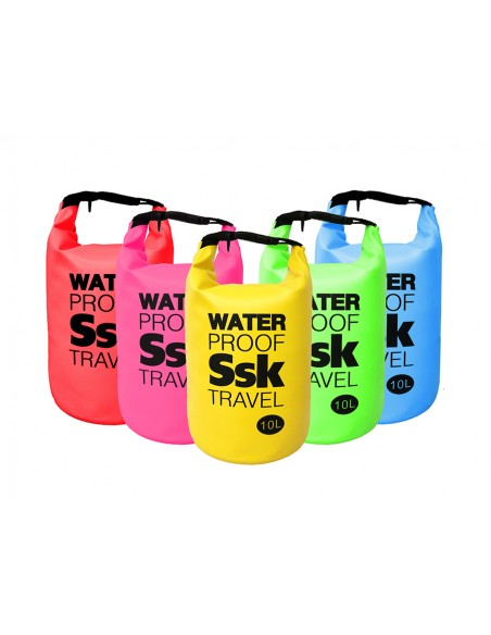 Bolsa/Mochila agua estanca Waterproof  | Ideal para Trekking, Pesca, Navegación, Escalada, Surf, Pádel Surf... (Azul Claro 10 L)