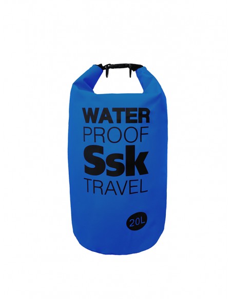 Waterproof bag/backpack waterproof | Ideal for Trekking, Fishing, Navigation, Climbing, Surfing, Paddle Surfing... (Blue 20 L)