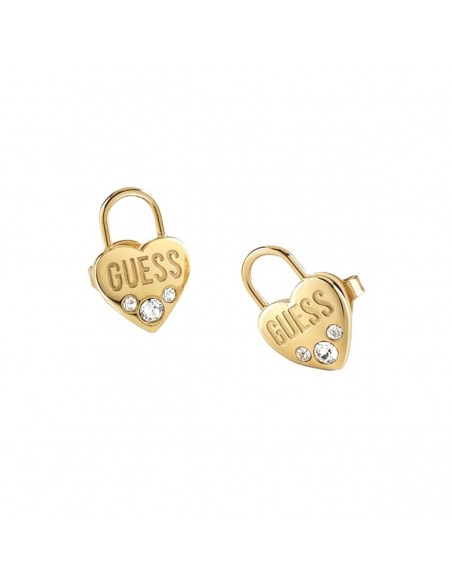 guess padlock earrings