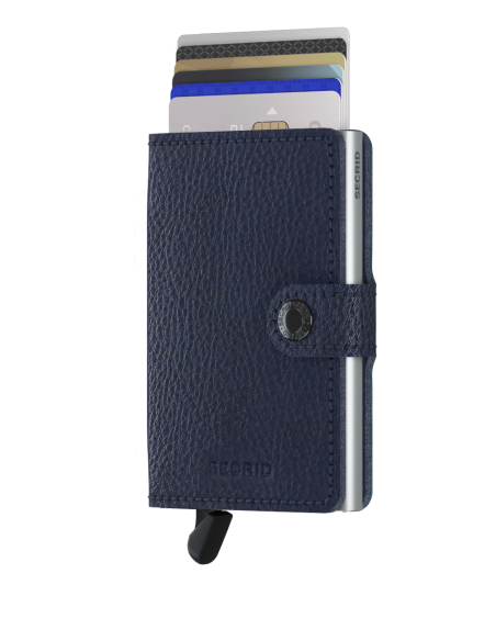 SECRID Cartera Miniwallet Veg Navy Silver