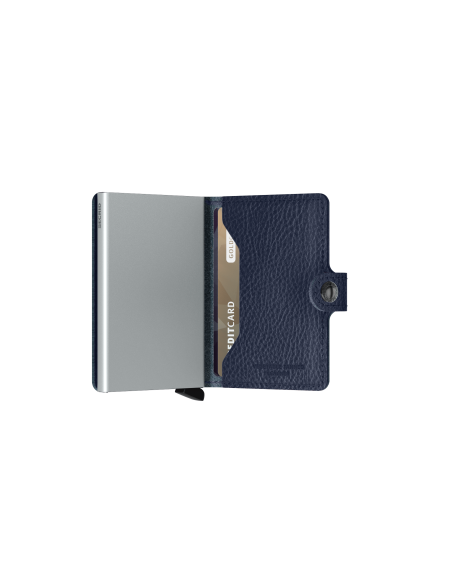 SECRID Cartera Miniwallet Veg Navy Silver