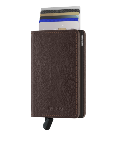 SECRID Cartera Slimwallet Veg Espresso Brown