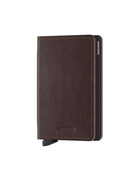 SECRID Cartera Slimwallet Veg Espresso Brown