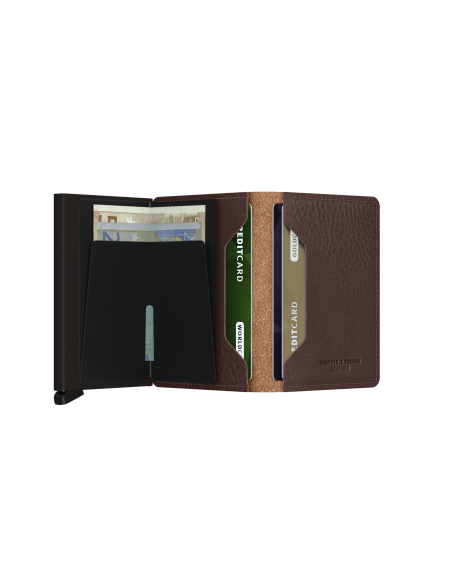 SECRID Cartera Slimwallet Veg Espresso Brown