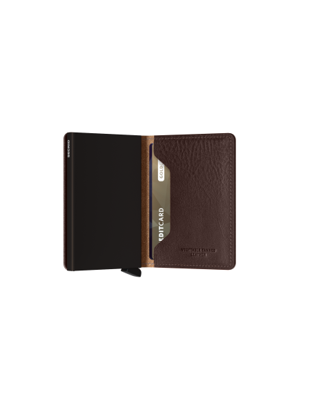 SECRID Cartera Slimwallet Veg Espresso Brown