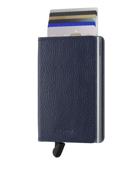 SECRID Cartera Slimwallet Veg Navy Silver