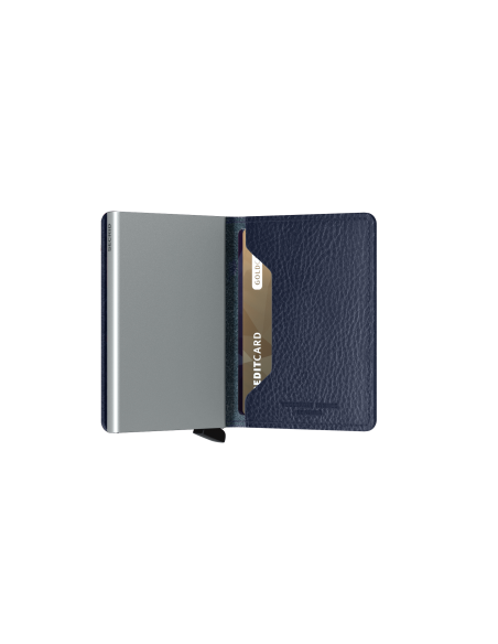 SECRID Cartera Slimwallet Veg Navy Silver