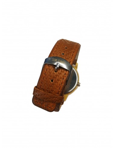 SSK TIME Reloj Bambú correa café...