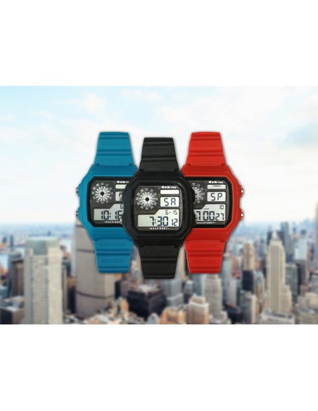 SSK TIME Reloj Gratio correa rojo + caja negra