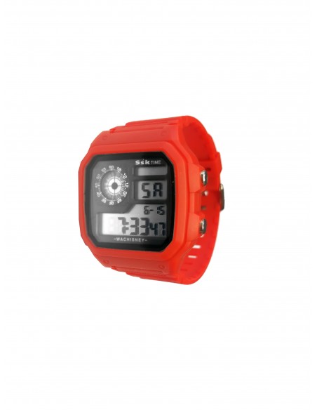 SSK TIME Reloj Gratio correa rojo + caja negra