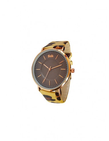 Reloj SSK TIME amarillo esfera dorada...