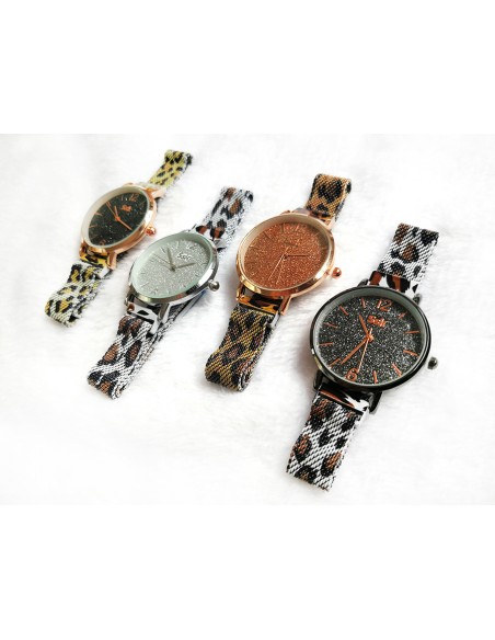 Reloj SSK TIME correa blanca esfera negra  colección print