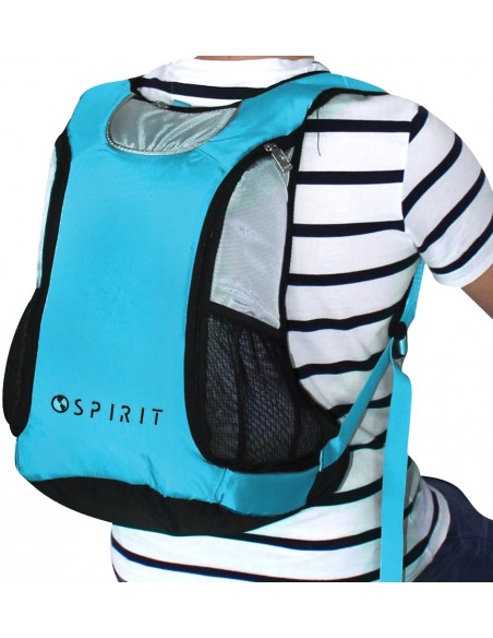 MOCHILA DE CICLISMO COM LUZ DE SINALIZAÇÃO LED MOCHILA REFLETIVA AZUL