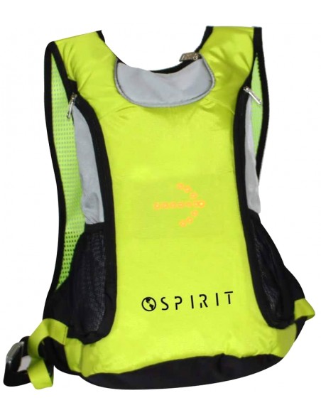 Mochila de Ciclismo con luz de señal LED mochila reflectante VERDE