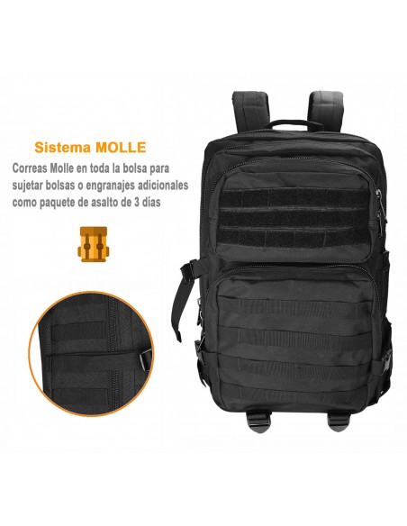 URBANFEEL MOCHILA MARINE USA NEGRA
