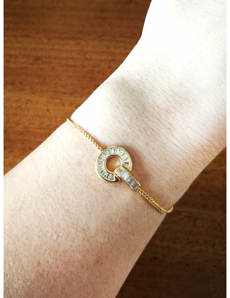 SSK STYLE SHINY GOLDEN CIRCLE BRACELET
