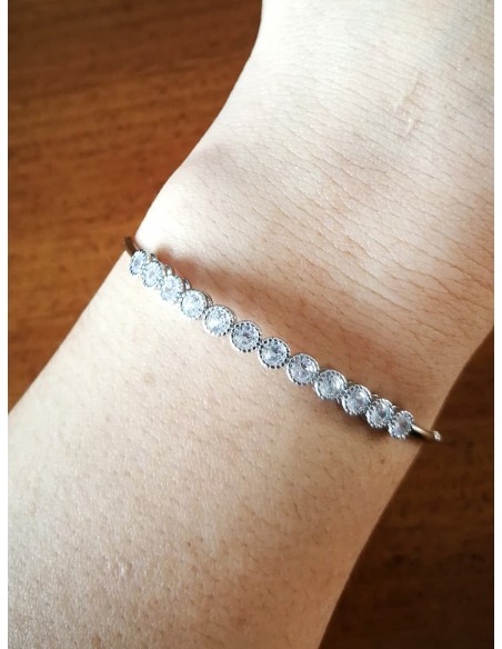 SSK STYLE SHINY BRACELET WITH SILVER BEADS