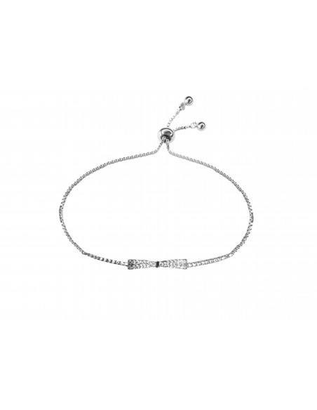 SSK STYLE SHINY SILVER BOW BRACELET