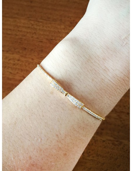 PULSEIRA DE ARCO DOURADO BRILHANTE ESTILO SSK