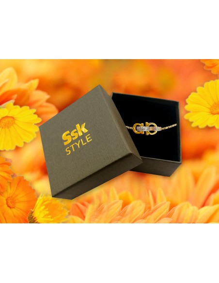 SSK STYLE SHINY BRACELET WITH GOLDEN BUCKLE