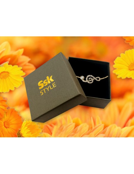 SSK STYLE SHINY GOLDEN TREBLE CLEF BRACELET