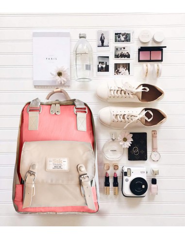 MOCHILA GIRL SSK TRAVEL ROSA/BEIGE...