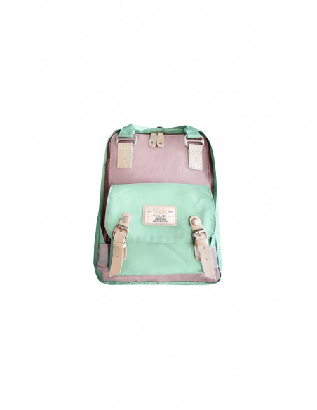 MOCHILA GIRL MEDIANA SSK TRAVEL VERDE/BERENJENA