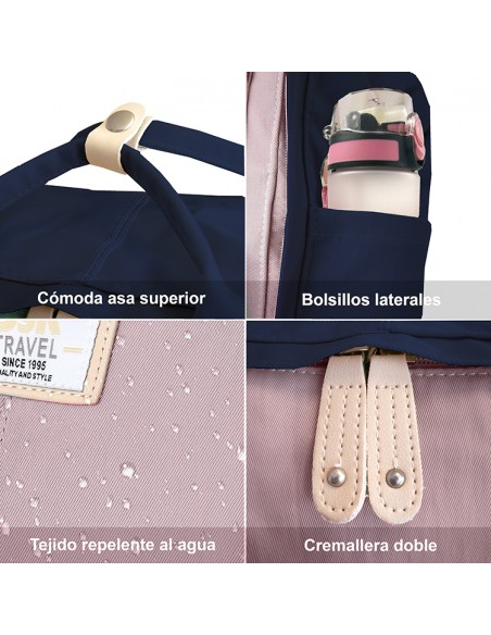 copy of MOCHILA GIRL MEDIANA SSK TRAVEL VERDE/BERENJENA
