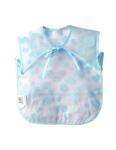 TRANSPARENT BLUE HEARTS BIB