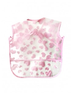 TRANSPARENT PINK HEARTS BIB