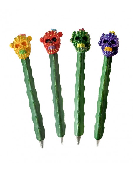 BOLÍGRAFO CACTUS CALAVERA ROJO