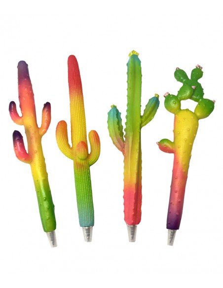 BOLÍGRAFO CACTUS COLORES (MORADO/ROSA/AMARILLO/VERDE)