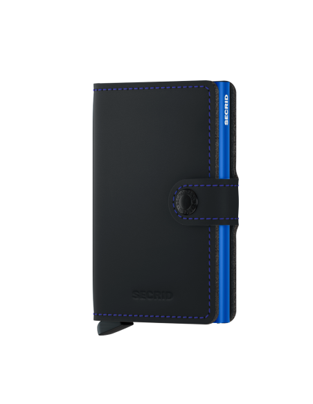 SECRID Cartera Miniwallet Matte Black&Blue