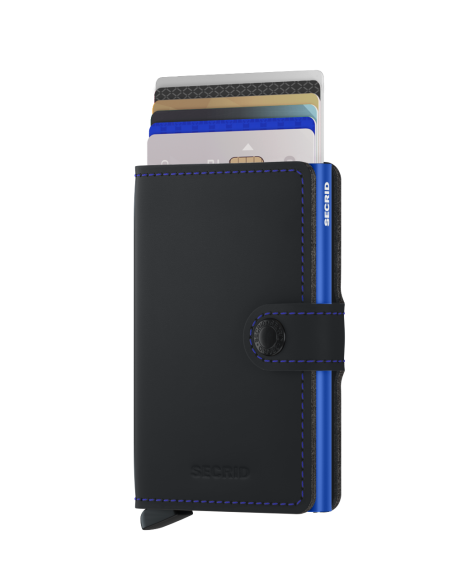 SECRID Cartera Miniwallet Matte Black&Blue