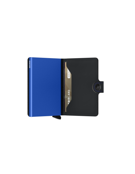 SECRID Cartera Miniwallet Matte Black&Blue