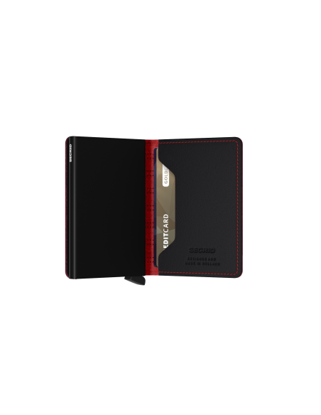 SECRID Cartera Slimwallet Fuel Black-Red