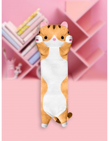 ALMOFADA GATO KAWAII LONGO MARROM /...