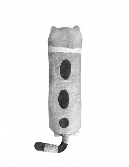 KAWAII CAT CUSHION LONG GRAY / WHITE 70 CM