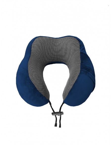 COJIN DE VIAJE VISCOELÁSTICO AZUL/NEGRO