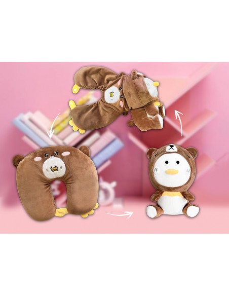 ALMOFADA DE VIAGEM  URSO DE PELÚCIA/FRANGO CONVERSÍVEL