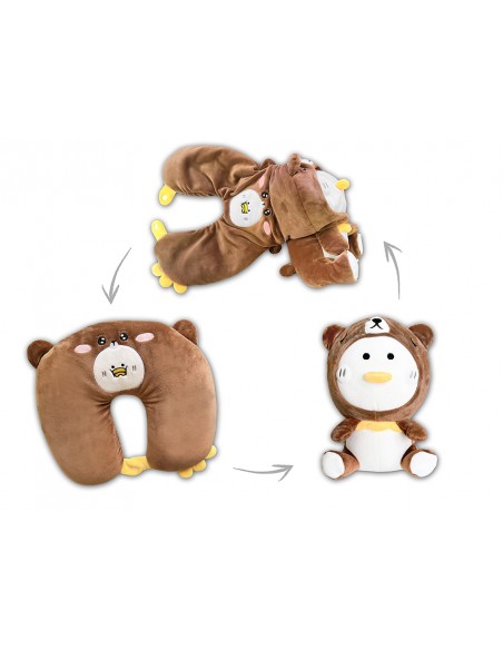 ALMOFADA DE VIAGEM  URSO DE PELÚCIA/FRANGO CONVERSÍVEL