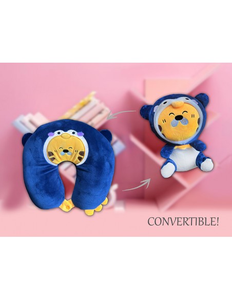 COJIN DE VIAJE CONVERTIBLE PINGUINO / TIGRE PELUCHE
