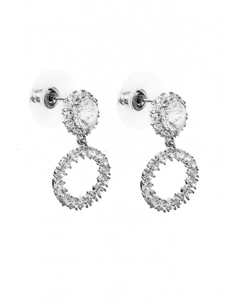 PENDIENTES SSK STYLE PLATEADOS COLGANTE CIRCULO
