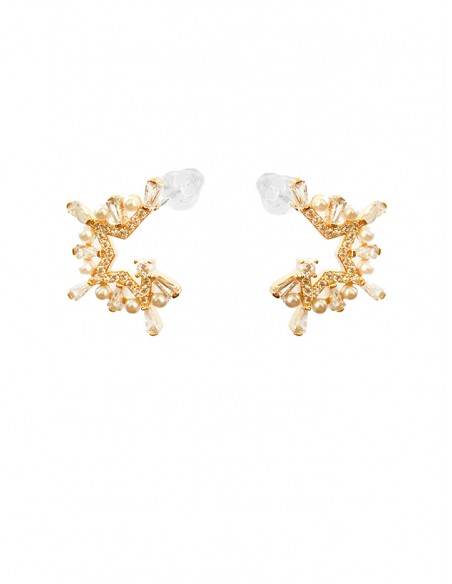 PENDIENTES SSK STYLE DORADOS MEDIA ESTRELLA