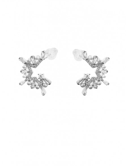 PENDIENTES SSK STYLE PLATEADOS MEDIA ESTRELLA