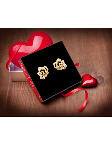 PENDIENTES SSK STYLE DORADOS ROSA